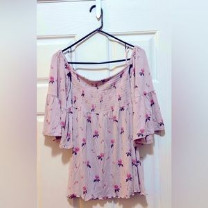 Off the shoulder floral top